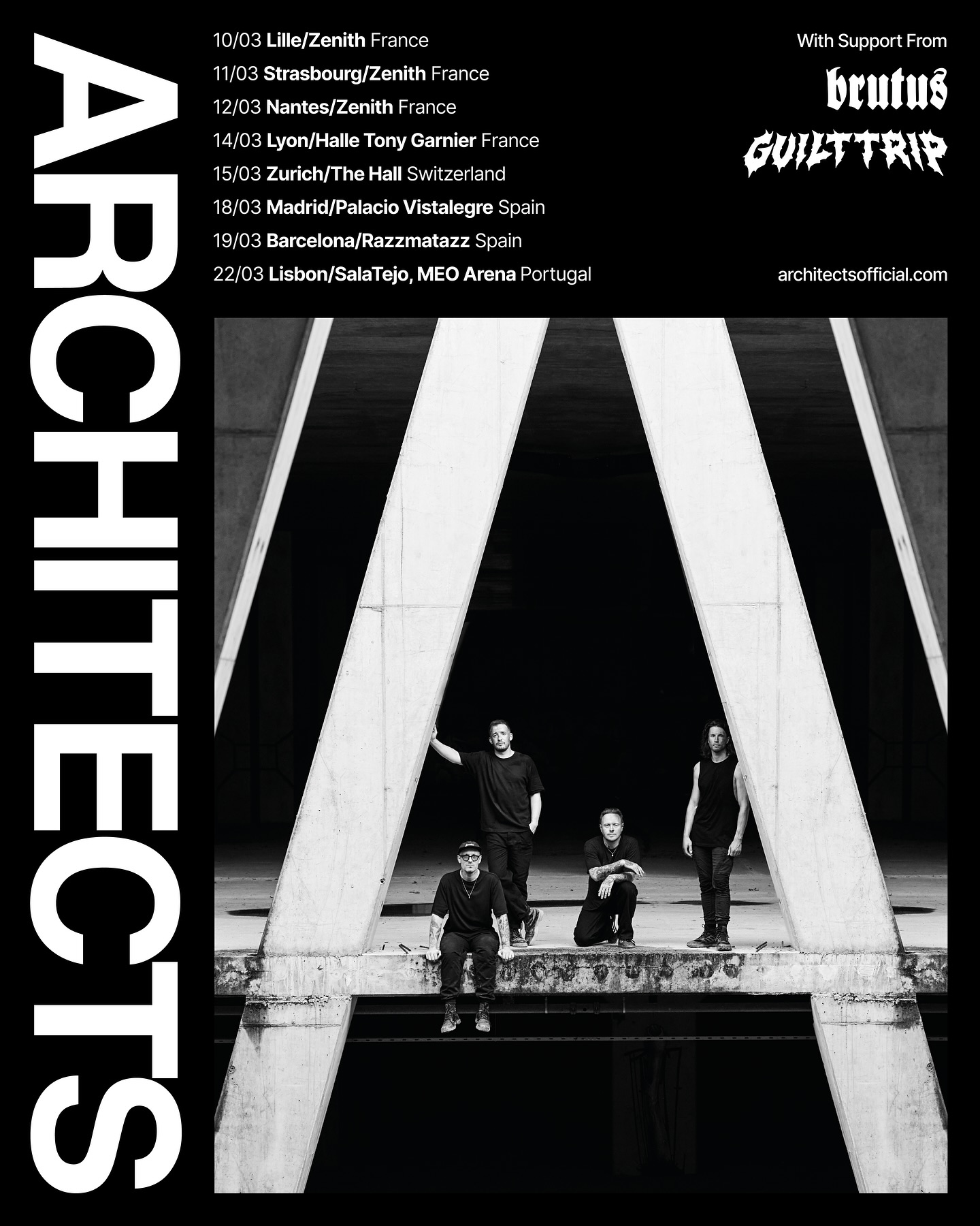 Architects en France pour 4 dates