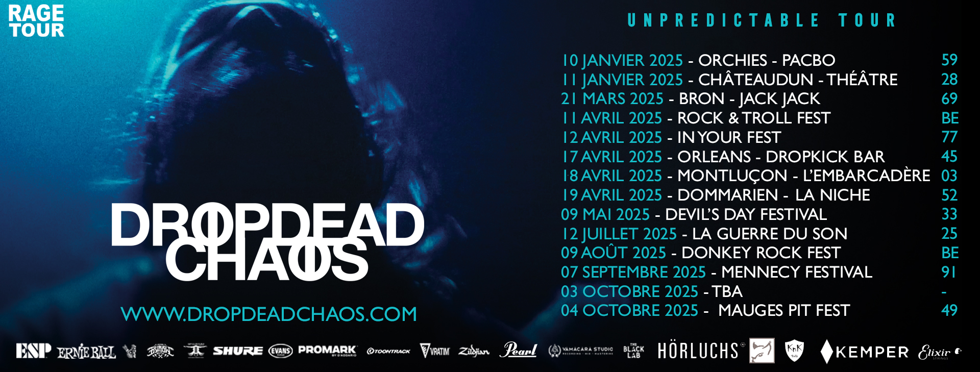 Tournée 2025 pour Dropdead Chaos